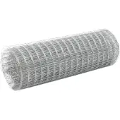 vidaXL Grillage pour volière acier galvanisé 25x0,5 m argenté143616