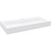 vidaXL Wastafel 100x46x11 cm mineraal gegoten/marmer gegoten wit