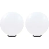 vidaXL LED-bollampen 2 st rond 50 cm PMMA