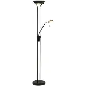 vidaXL LED Vloerlamp - Dimbaar, 23 W, zwart, 180 cm