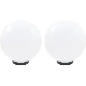 vidaXL LED-bollampen 2 st rond 30 cm PMMA