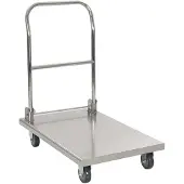 vidaXL Platformwagen 82x53x86 cm roestvrij staal zilverkleurig