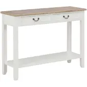 vidaXL Wandtafel 110x35x80 cm hout wit