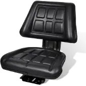 vidaXL Tractorstoel met rugleuning zwart