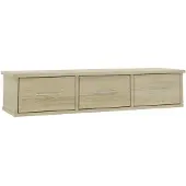 vidaXL Wandschap met lades 88x26x18,5 cm bewerkt hout sonoma eiken