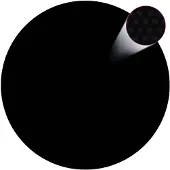 vidaXL Zonne Zwembad Dek 417 x 417 cm 0,1 mm Rond 0,1 mm PE Zwart