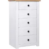 vidaXL Dressoir Panama Range 46x40x89 cm grenenhout wit