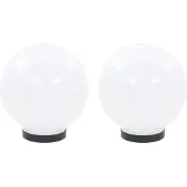 vidaXL LED-bollampen 2 st rond 20 cm PMMA