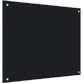 vidaXL Spatscherm keuken 70x60 cm gehard glas zwart