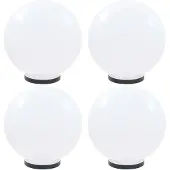 vidaXL LED-bollampen 4 st rond 40 cm PMMA