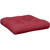 vidaXL Palletkussen 60x60x12 cm stof wijnrood