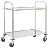 vidaXL Keukenwagen - Roestvrij staal, 95 x 45 x 83,5 cm
