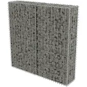 vidaXL Schanskorfmuur met deksels 100x20x100 cm gegalvaniseerd staal