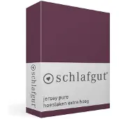 Schlafgut Pure Jersey Boxspring Hoeslaken S - 90x190 - 100x220 542 Purple Deep