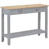 vidaXL Wandtafel 110x35x80 cm hout grijs