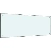 vidaXL Spatscherm keuken 100x40 cm gehard glas melkwit