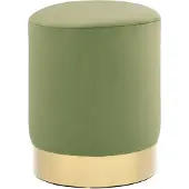 vidaXL Kruk fluweel 28 x 36 cm mosterdgroen en goudkleurig