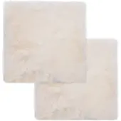 vidaXL Stoelkussens 2 st 40x40 cm echt schapenvacht wit