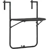 vidaXL Balkontafel hangend 60x64x83,5 cm rattan-look kunststof bruin
