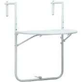 vidaXL Balkontafel hangend 60x64x83,5 cm rattan-look kunststof wit