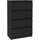 vidaXL Dressoir 60x35x98,5 cm bewerkt hout zwart