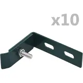 vidaXL Wand hoekverbinding 10 sets groen