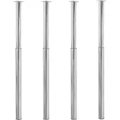 vidaXL Tafelpoten telescopisch 4 st 710-1100 mm chroomkleurig
