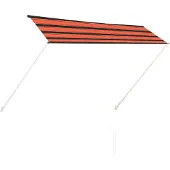 vidaXL Luifel uittrekbaar 300x150 cm oranje en bruin