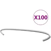 vidaXL Gabionhaken 100 st 40 cm gegalvaniseerd staal