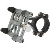 Mirage Telefoonhouder fiets - Aluminium T6 CNC - Gun metal - Voor stuur 22-25 mm - Mobiel 50-100 mm