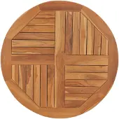 vidaXL Tafelblad rond 2,5 cm 80 cm massief teakhout