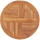vidaXL Tafelblad rond 2,5 cm 60 cm massief teakhout
