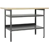 vidaXL - Werkbank - 120x60x85 - cm - staal - grijs