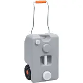 vidaXL Watertank op wielen 25 L grijs