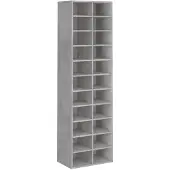 vidaXL Schoenenkast 54x34x183 cm bewerkt hout betongrijs