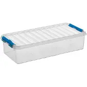 Sunware - Q-line opbergbox 6,5L transparant blauw - 48,5 x 19 x 10,5 cm