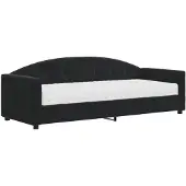 vidaXL Slaapbank met matras 80x200 cm fluweel zwart