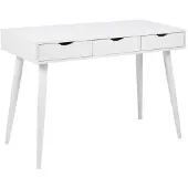 Ebuy24 Nula bureau met 3 lades in wit.