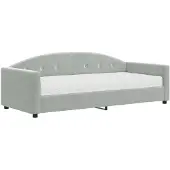 vidaXL Slaapbank met matras 90x190 cm fluweel lichtgrijs