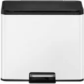 EKO - Essential 2 Recycler pedaalemmer 15+15 liter - Steel Polypropylene - Weiß