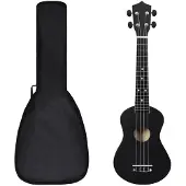 vidaXL Ukuleleset met tas voor kinderen sopraan 23'' zwart