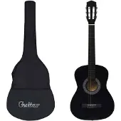 vidaXL Gitaar klassiek beginner met tas 3/4 36" zwart