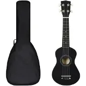 vidaXL Ukuleleset met tas voor kinderen sopraan 21'' zwart