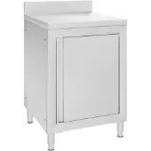 vidaXL Werktafel met kast commercieel 60x60x96 cm roestvrij staal