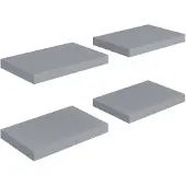 vidaXL Wandschappen zwevend 4 st 40x23,5x3,8 cm MDF grijs