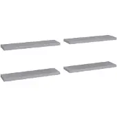 vidaXL Wandschappen zwevend 4 st 90x23,5x3,8 cm MDF grijs