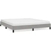 vidaXL Bedframe zonder matras stof lichtgrijs 160x200 cm