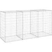vidaXL Schanskorfmuur met deksels 200x60x100 cm gegalvaniseerd staal
