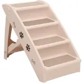 vidaXL Hondentrap inklapbaar 62x40x49,5 cm crème