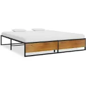 vidaXL Bedframe metaal zwart 160x200 cm